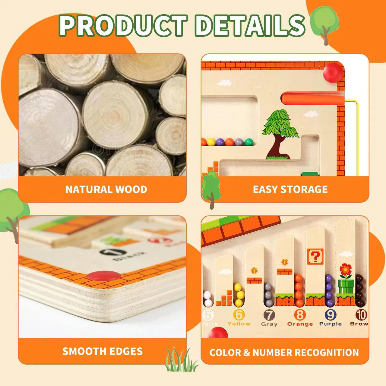 Wooden Magnetic Maze Board