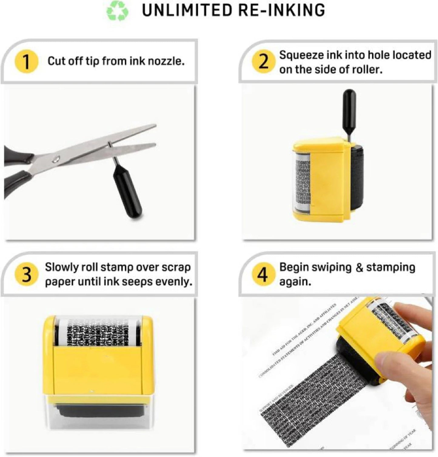 Anti-Theft Identity Roller Stamp