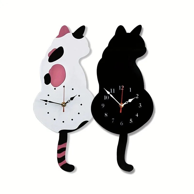 Cat Pendulum Wall Clock