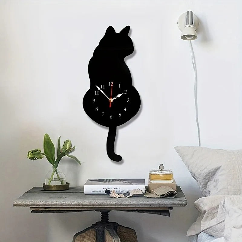 Cat Pendulum Wall Clock