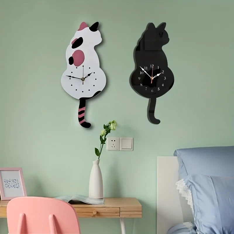 Cat Pendulum Wall Clock