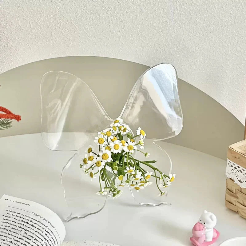 Acrylic Butterfly Art Vase